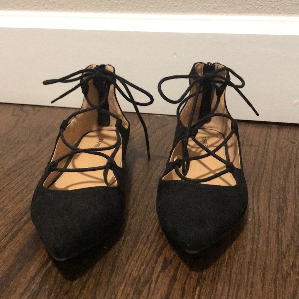 Lace up flats
